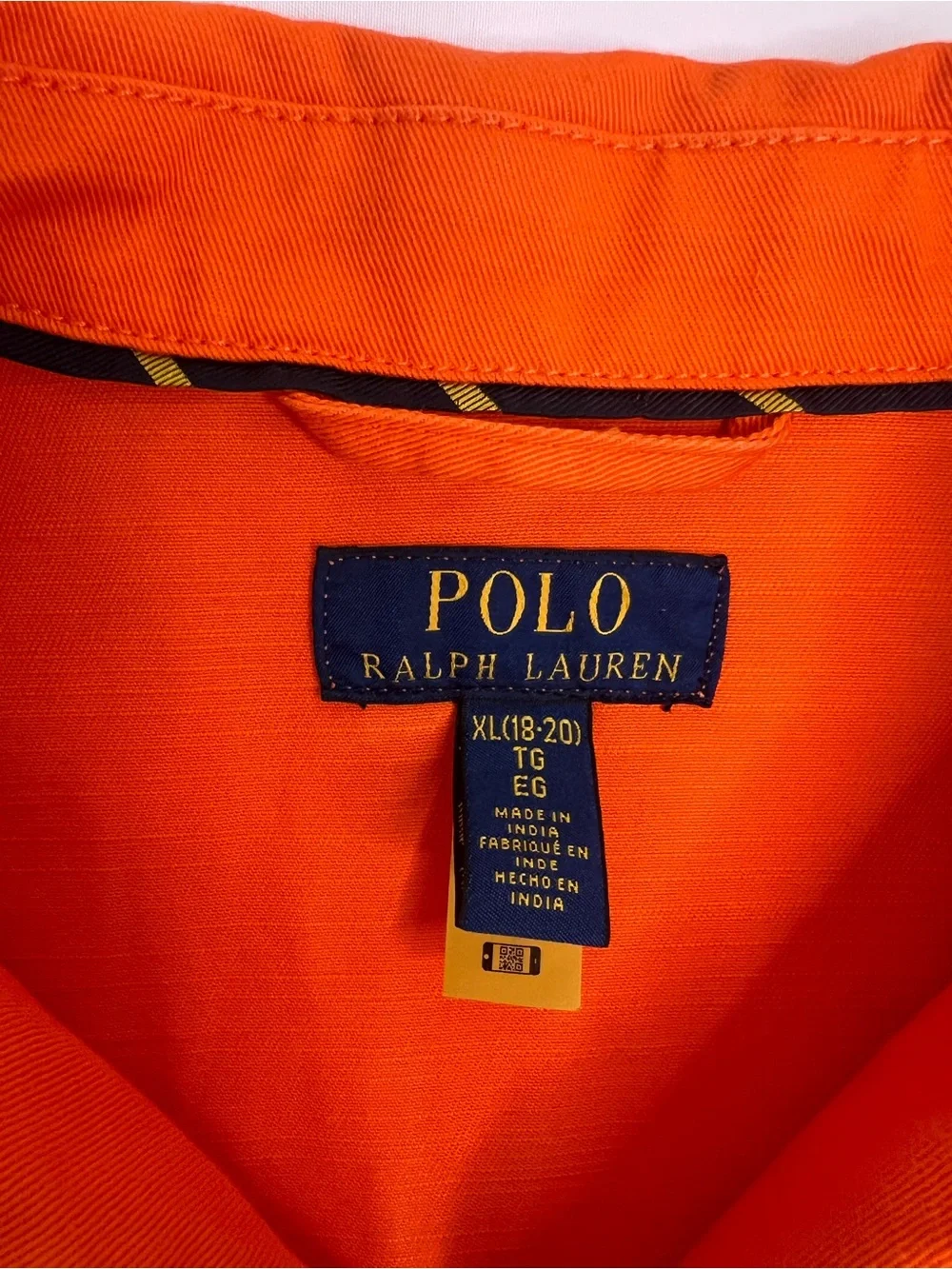 Polo by Ralph Lauren Bright Orange Zip-Up Harrington
